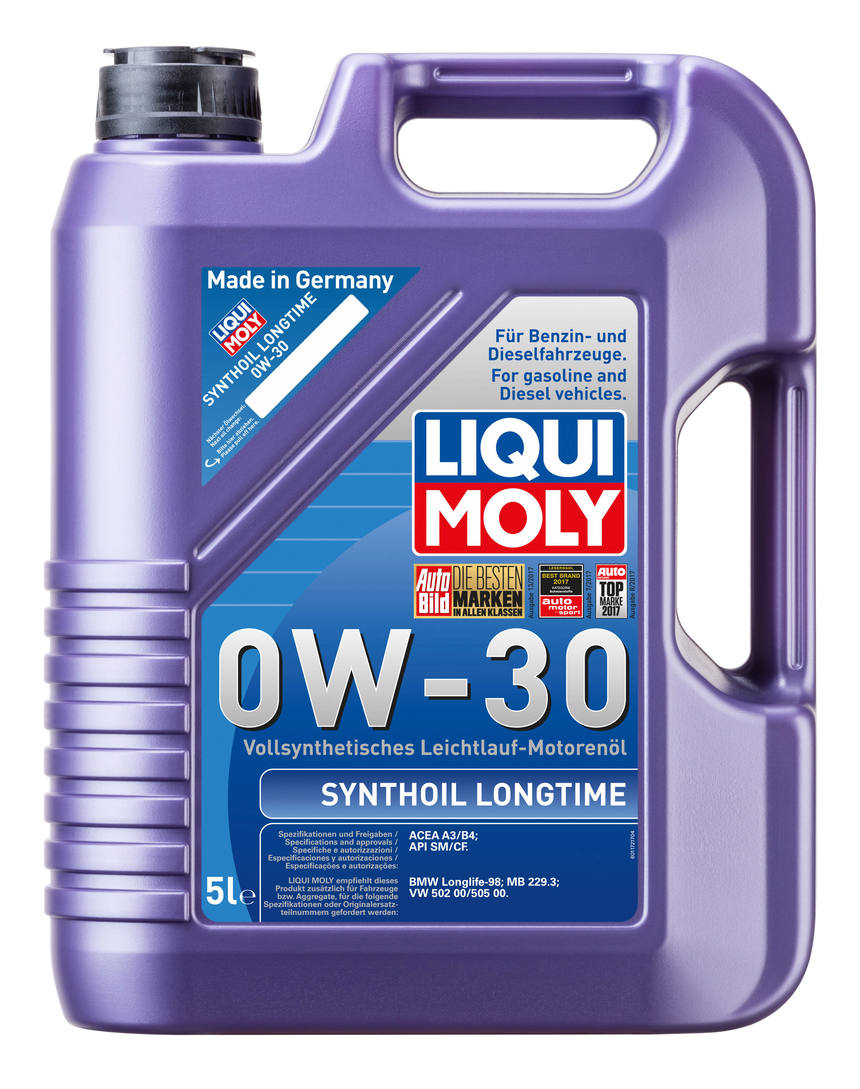 8977 LiquiMoly Синтетическое моторное масло Synthoil Longtime 0W-30 5л